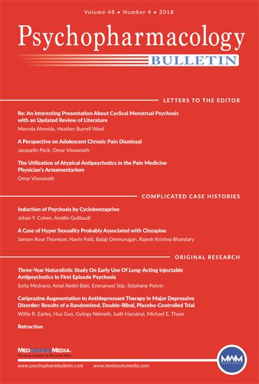 01_PB-48-4-2018_Front Cover Psychopharmacology Bulletin